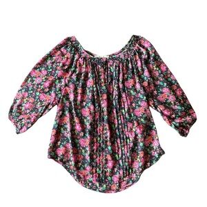 Abercrombie & Fitch Women’s lightweight floral flowy cottagecore top Y2K Size M